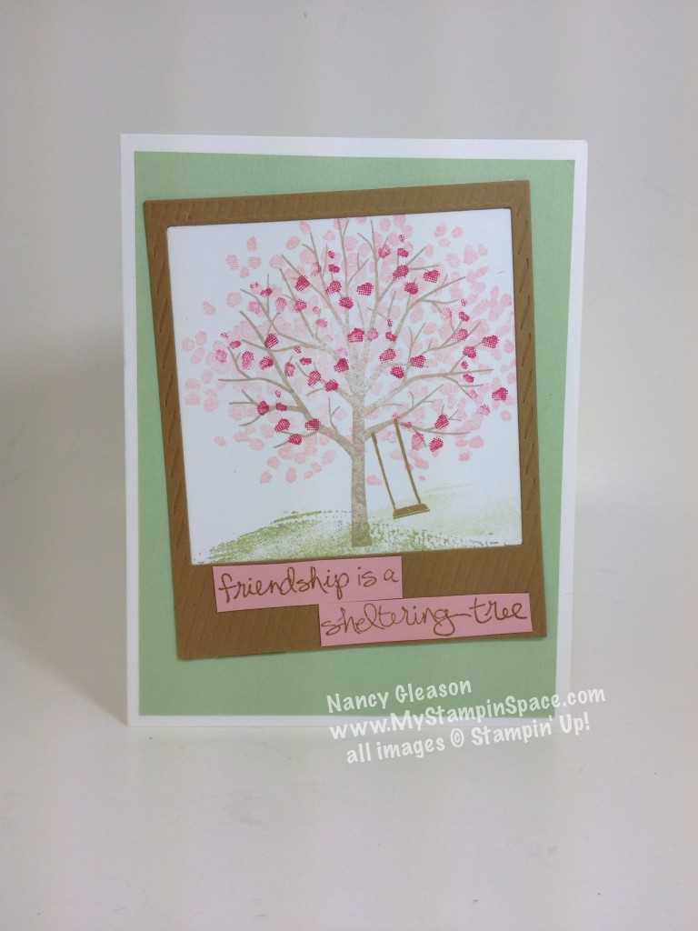 card made with the Sheltering Tree stamp set