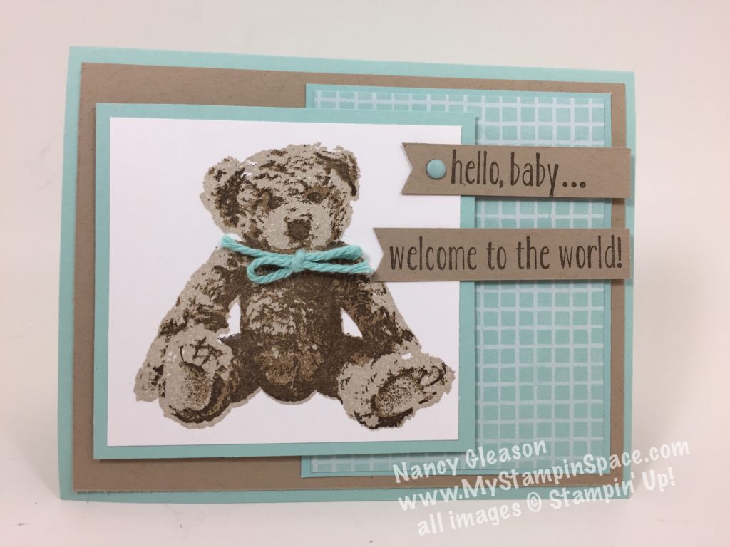 Baby Bear Baby Boy Card