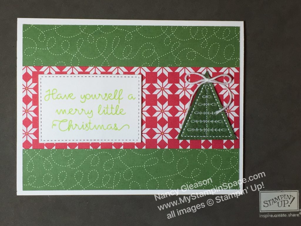 How to make a simple card using the Quilted Christmas suite