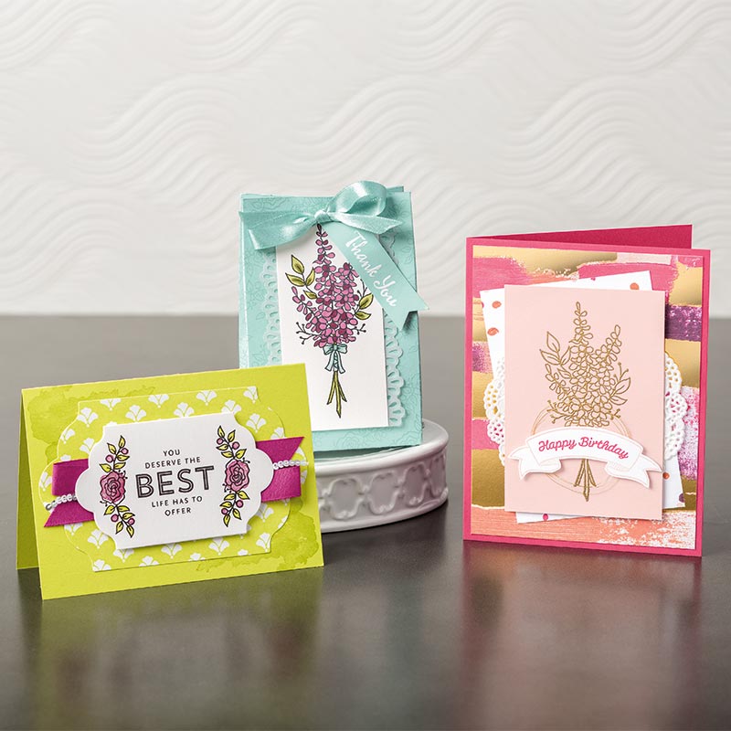 2018 Sale-A-Bration, Stampin' UP!, Lots of Lavender, floral cards