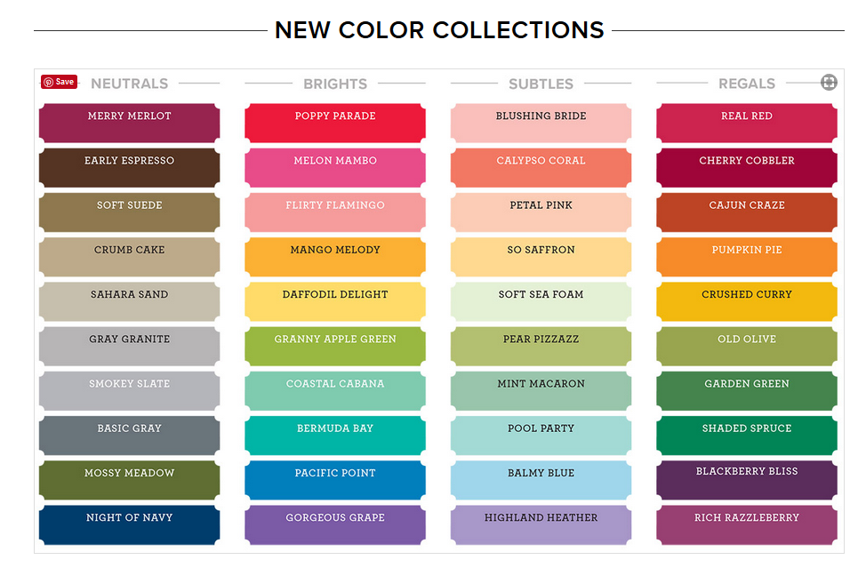 Stampin' Up! New Color Collections
