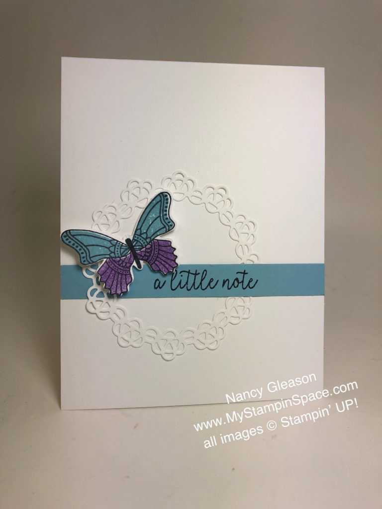 a simply stunning card featuring the Butterfly Gala stamp set