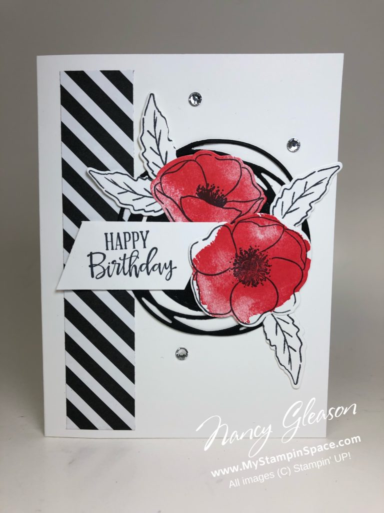 Painted Poppies B&W Birthday