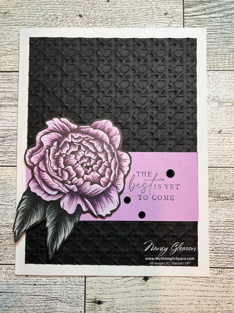 Favored Flowers DSP meets the Cane Weave 3D Embossing Folder